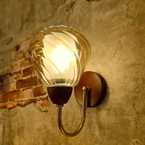 Amber Swirl Glass Sconce